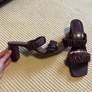 STAUD Frankie Ruched Heeled Sandal - Size EU 39 / US 9